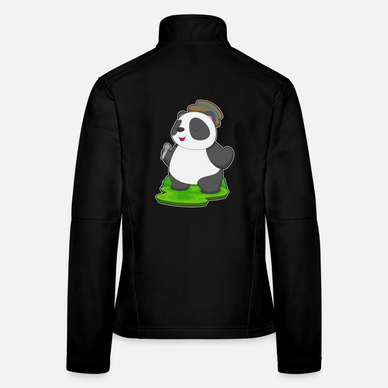 Panda Singer Chant au micro Veste en tissu softshell Femme