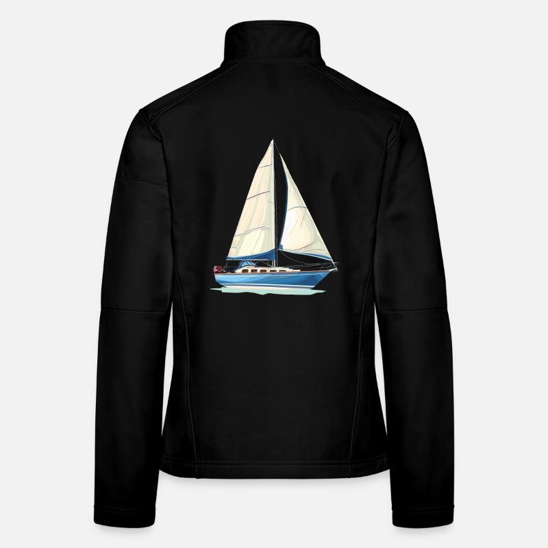 Segelboot Grafik Frauen Softshelljacke