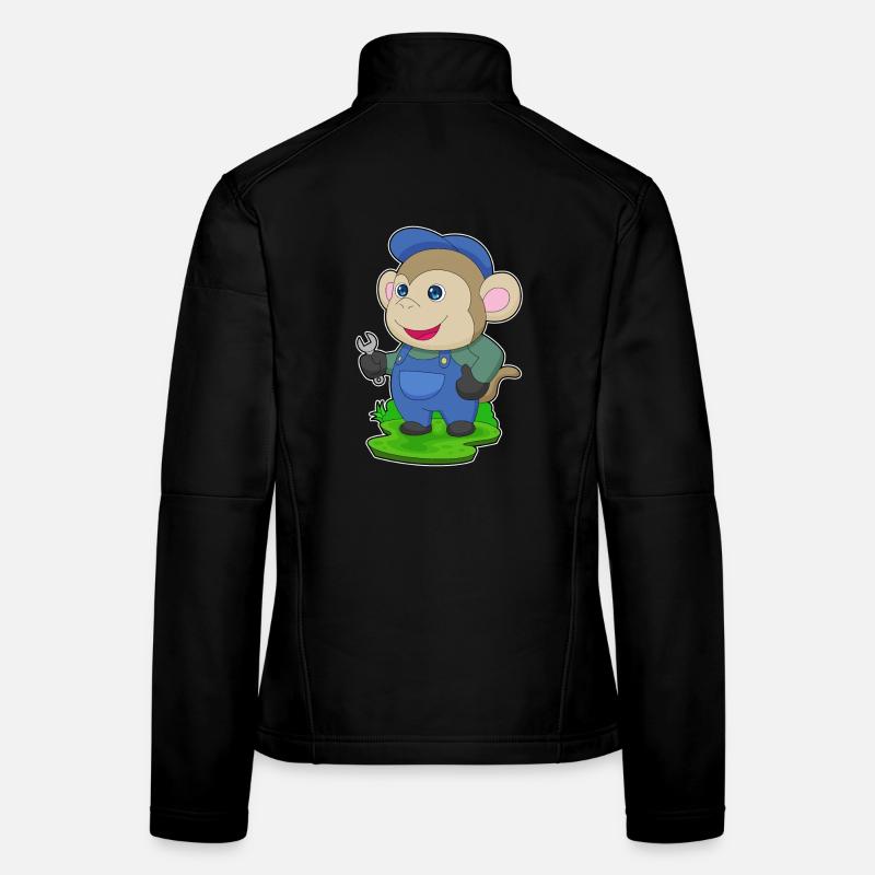 Atelier de Clé à Molette Mécanique Singe Veste en tissu softshell Femme