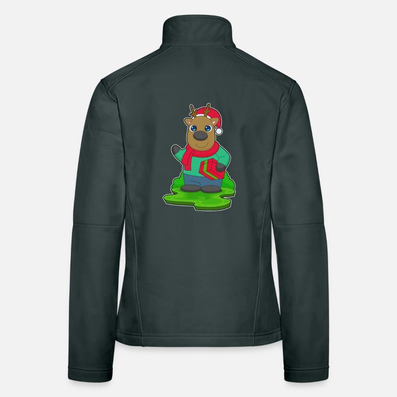 Reindeer Christmas Package Women's Softshell Jacket