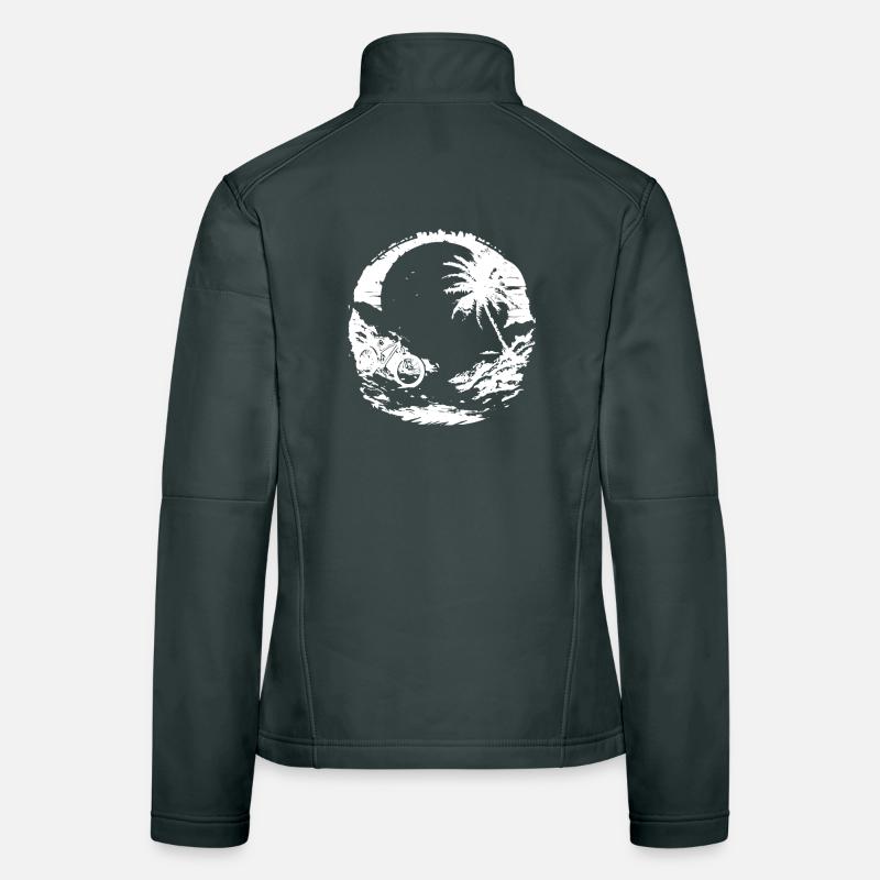 Mountain Biking Drawing Women's Softshell Jacket