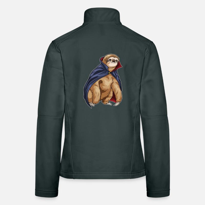 Sloth Halloween Vampire Women's Softshell Jacket