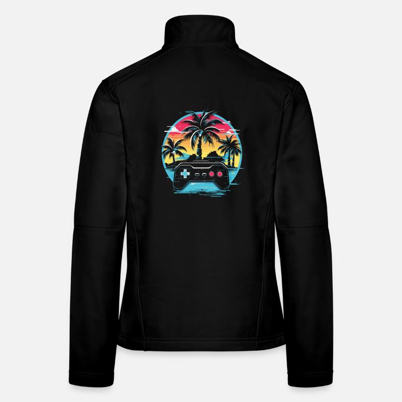Videospiele Vaporwave Frauen Softshelljacke