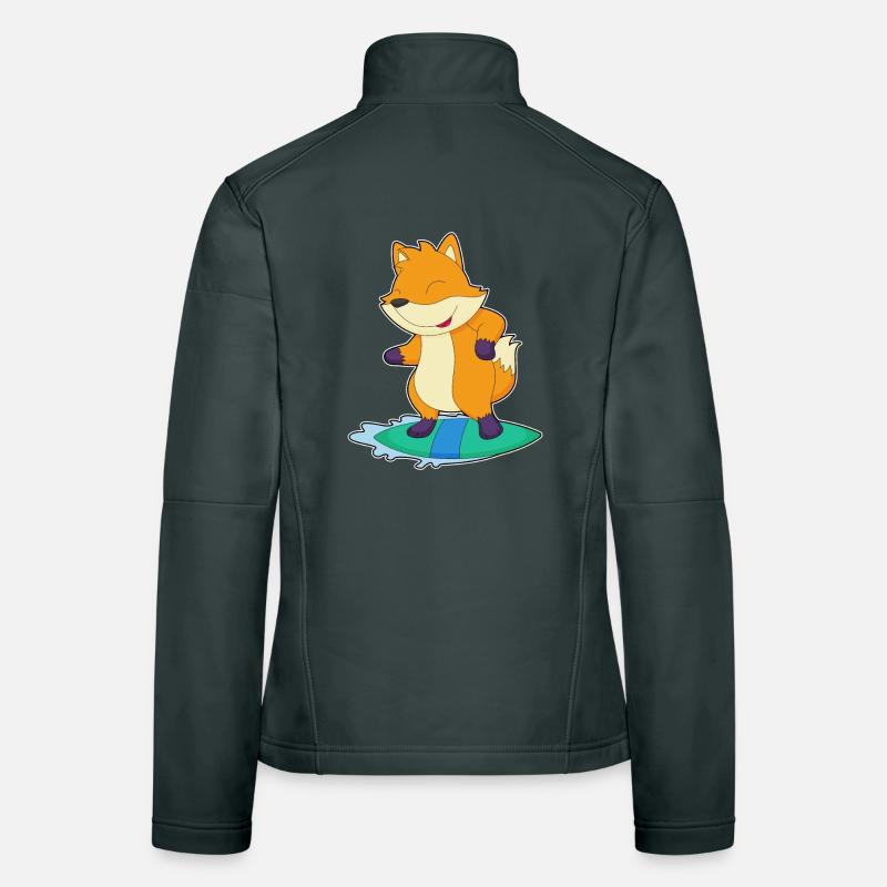 Fuchs Surfen Surfbrett Sommer Frauen Softshelljacke