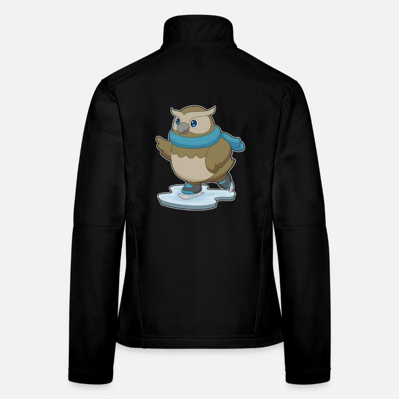 Eule Eislaufen Schlittschuhe Frauen Softshelljacke
