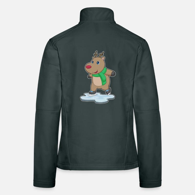 Patins à glace renne Veste en tissu softshell Femme