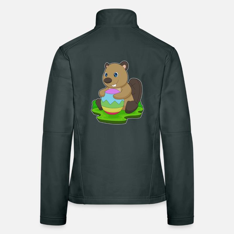 Oeuf de Pâques Castor Veste en tissu softshell Femme