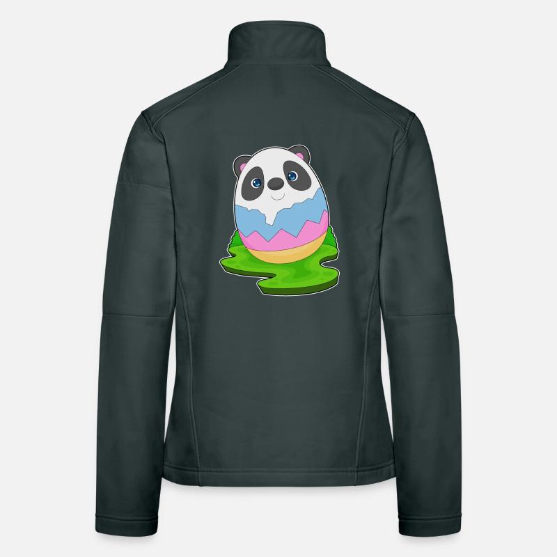 Panda Easter Easter Egg Women's Softshell Jacket