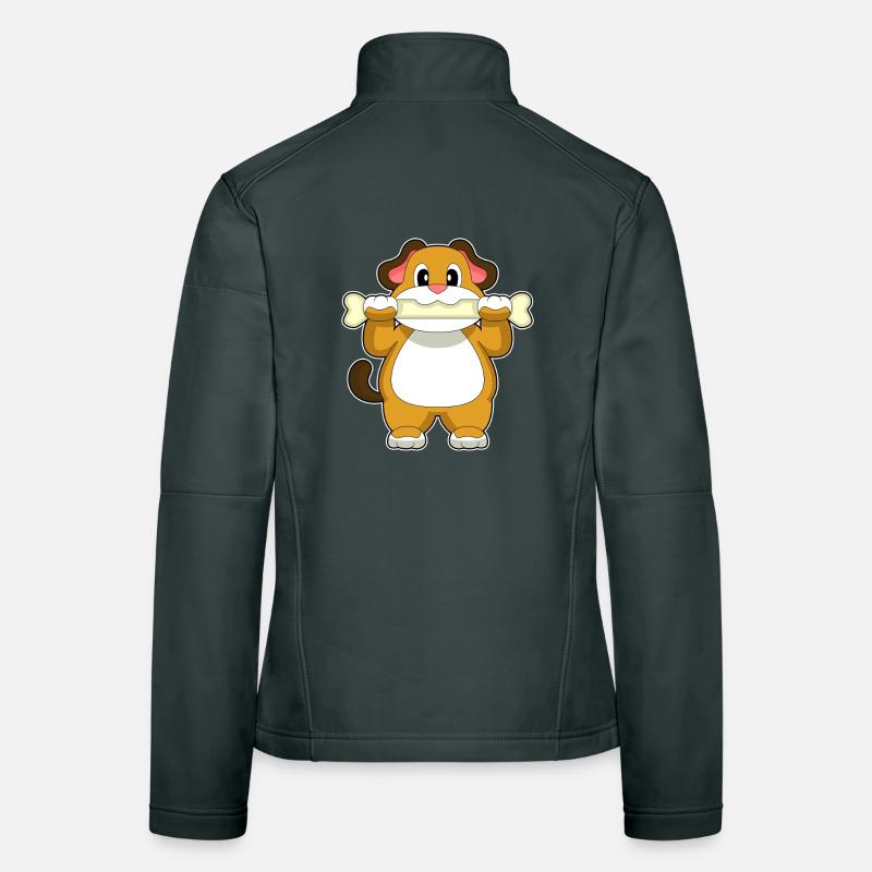 Os de chien Veste en tissu softshell Femme