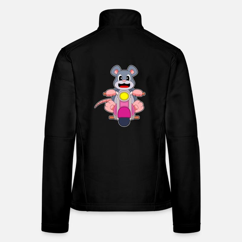 Moto souris Veste en tissu softshell Femme