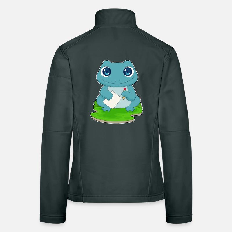 Frosch Schüler Papier Schule Frauen Softshelljacke