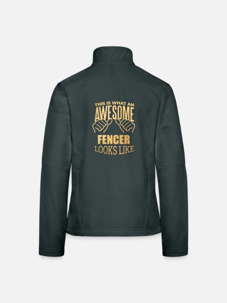 Fechten - Frauen Softshelljacke - Dunkelgrau - Hinten