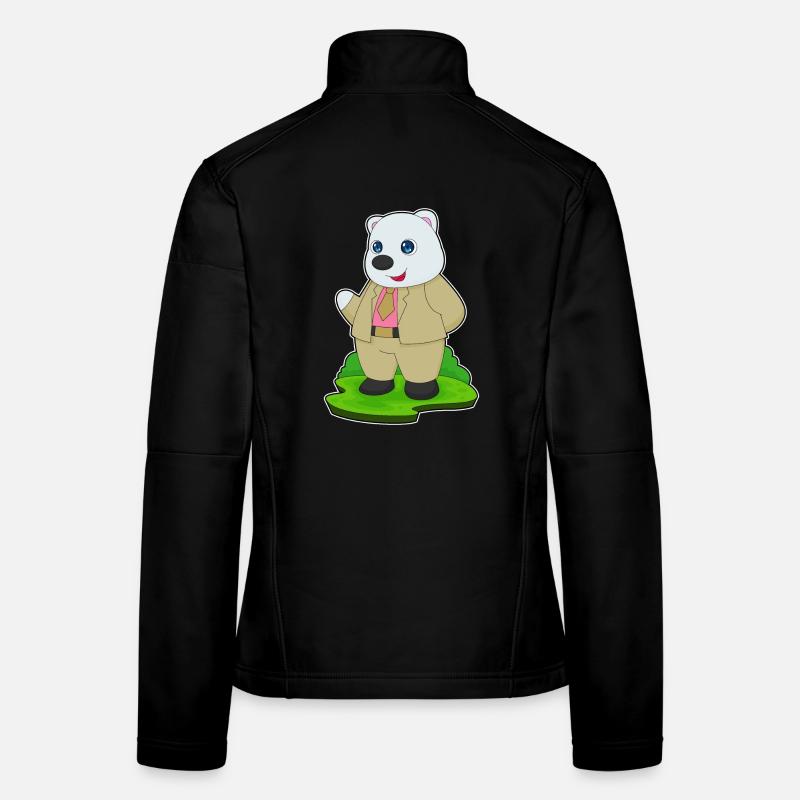 Polar Bear Groom Wedding Suit Women's Softshell Jacket
