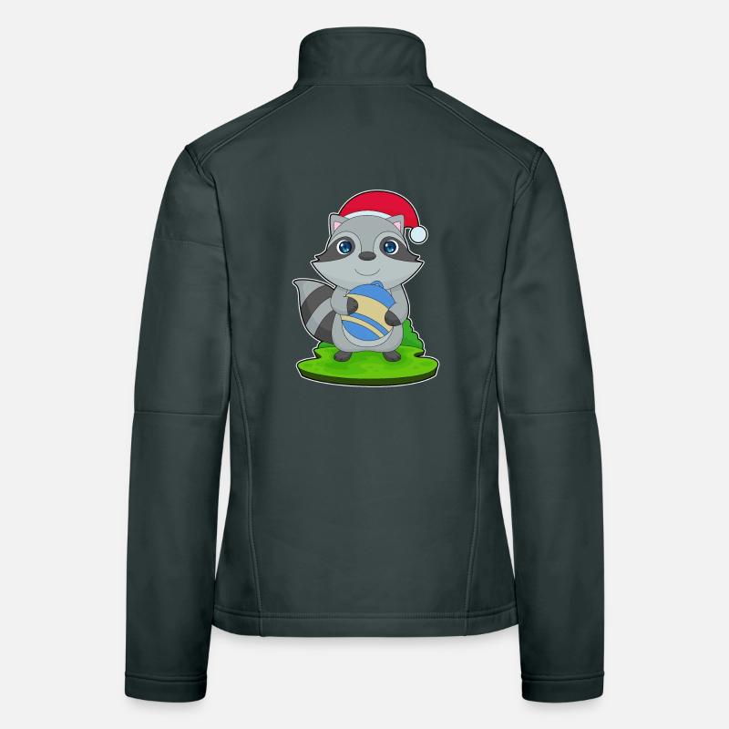 Waschbär Weihnachten Weihnachtskugel Frauen Softshelljacke