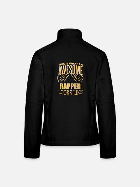 Rapper - Frauen Softshelljacke - Schwarz - Hinten