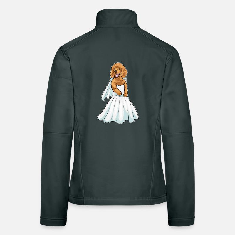 Caniche Robe de mariée Mariage Veste en tissu softshell Femme