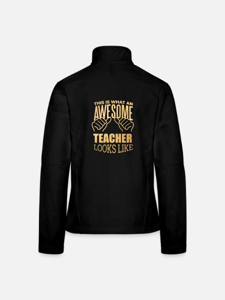 Teacher - Women's Softshell Jacket - black - Back