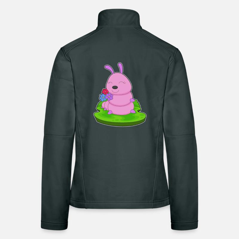 Fleurs de chenille Veste en tissu softshell Femme