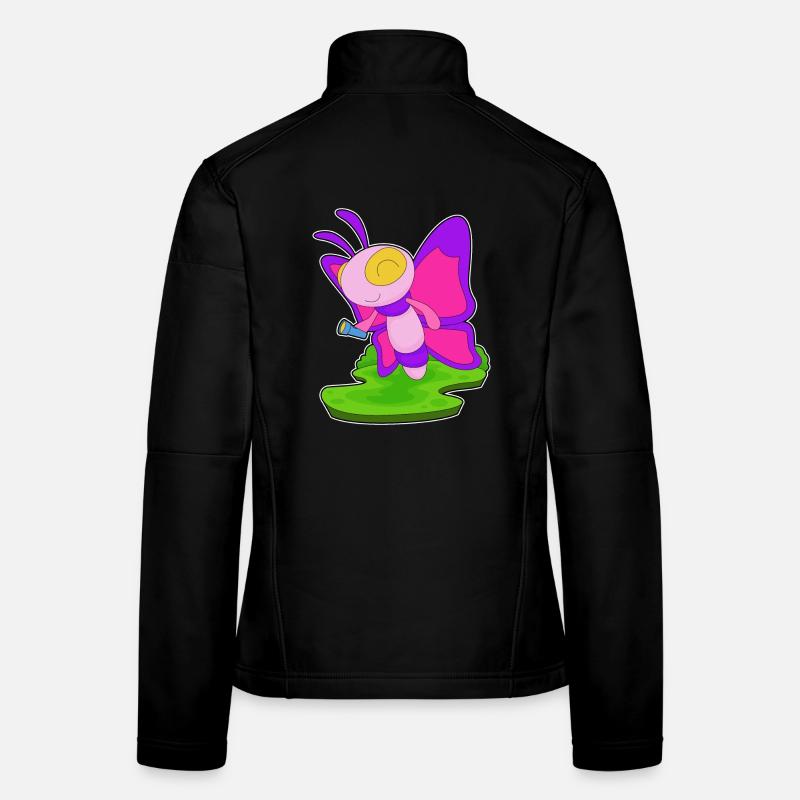 Lampe de poche papillon Veste en tissu softshell Femme