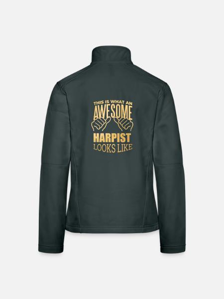 Harp - Women's Softshell Jacket - mouse grey - Back