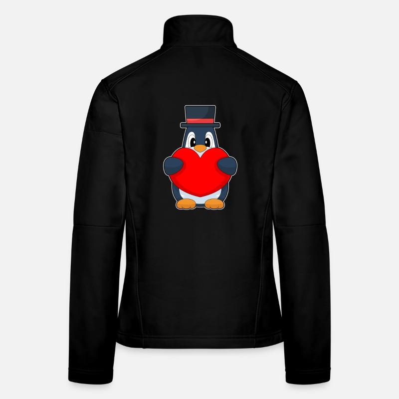 Pingouin Marié Coeur Mariage Veste en tissu softshell Femme