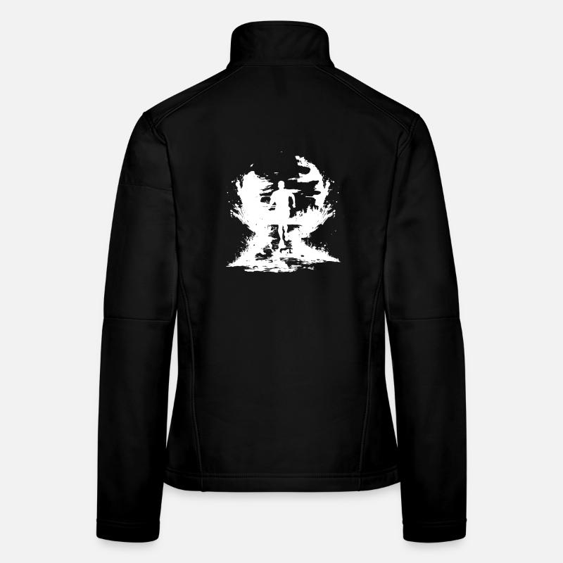 Marathon Junge Zeichnung Frauen Softshelljacke