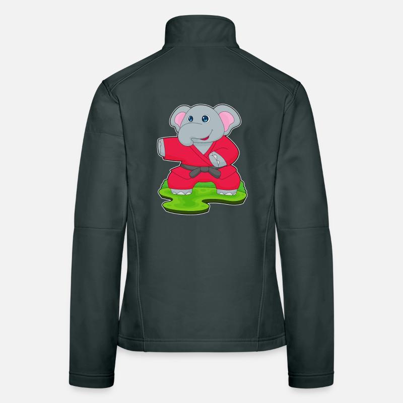 Elefant Karate Kampfsport Frauen Softshelljacke
