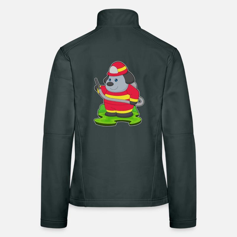 Dog Firefighter Fire Hose Fire Brigade Women's Softshell Jacket