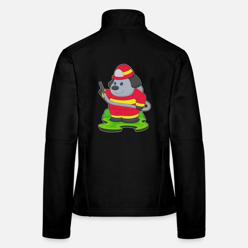 Dog Firefighter Fire Hose Fire Brigade Women's Softshell Jacket