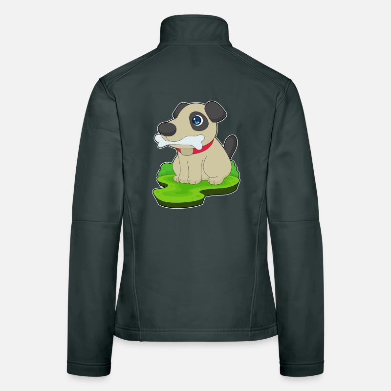 Hund Knochen Frauen Softshelljacke