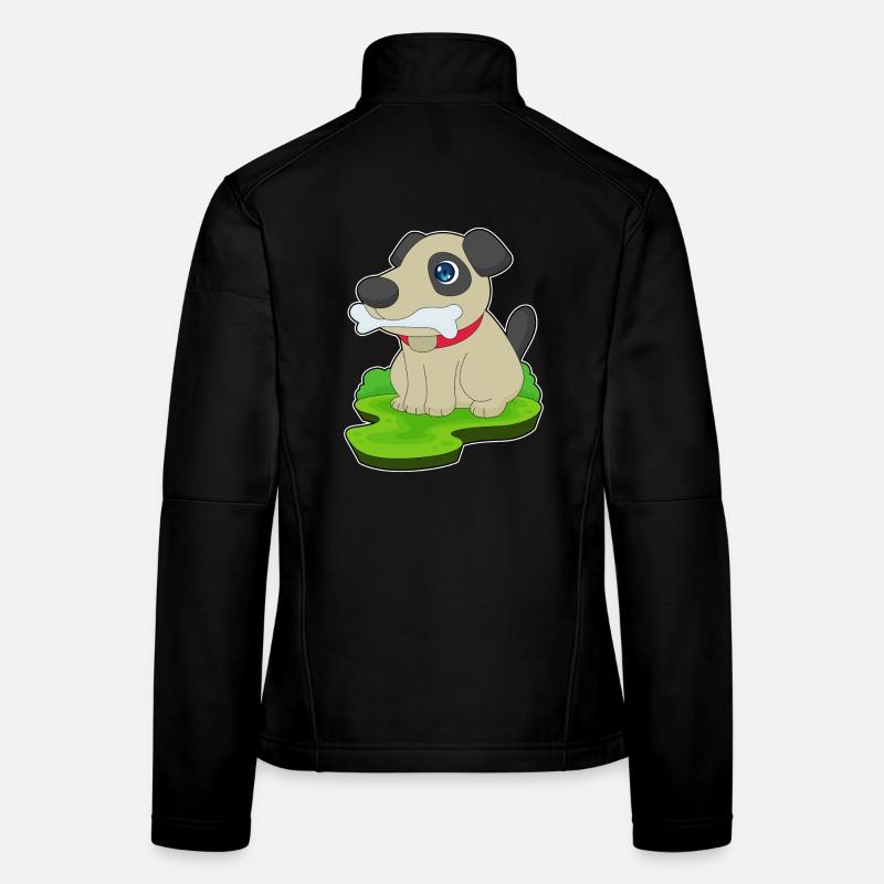 Os de chien Veste en tissu softshell Femme