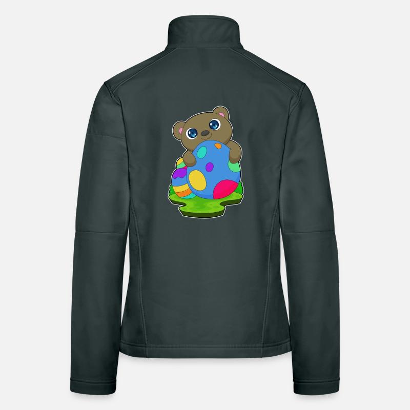 Bear Easter Easter Eggs Women's Softshell Jacket