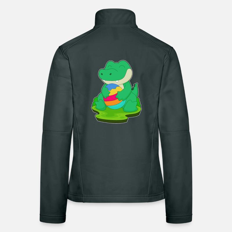 Crocodile Easter Easter Egg Women's Softshell Jacket