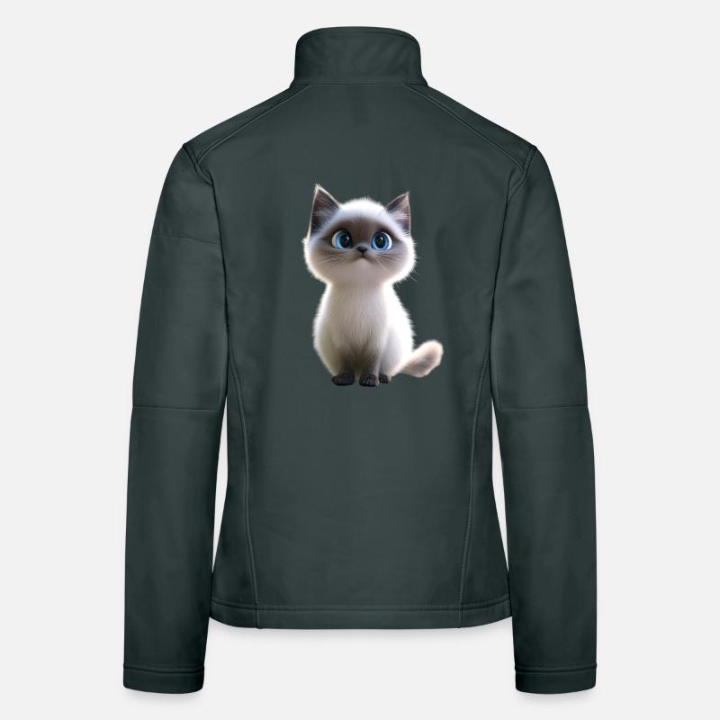 Chat Ragdoll Chat Ragdoll Chat Mignon Chats Ragdoll Veste en tissu softshell Femme