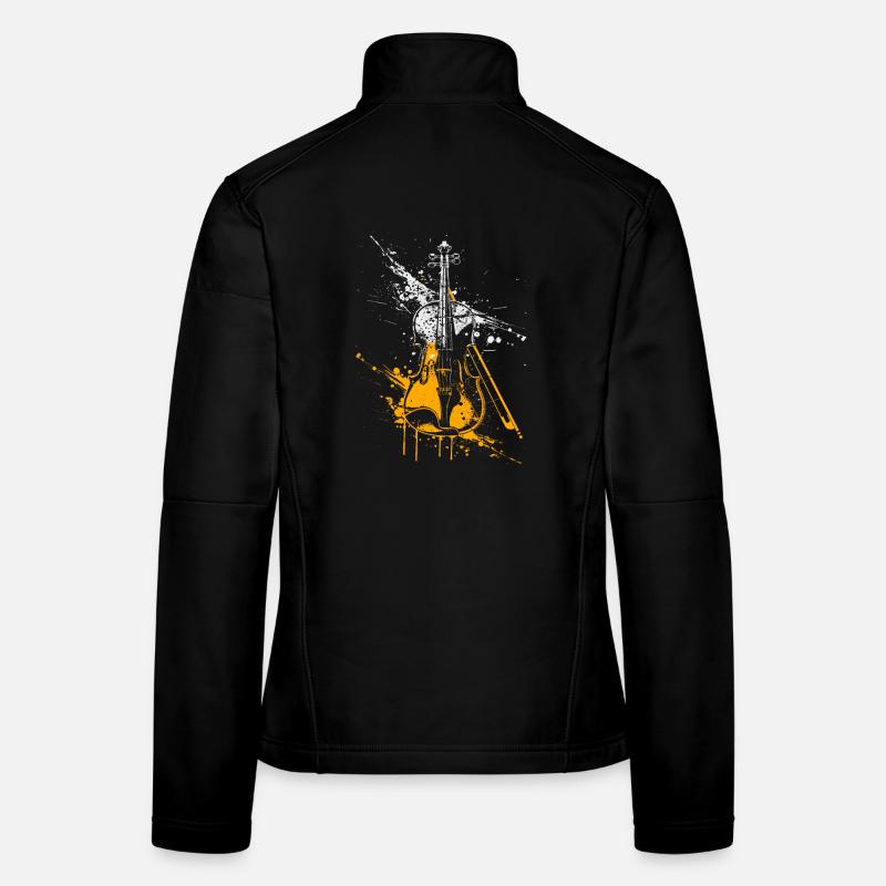 Graffiti de violon Veste en tissu softshell Femme