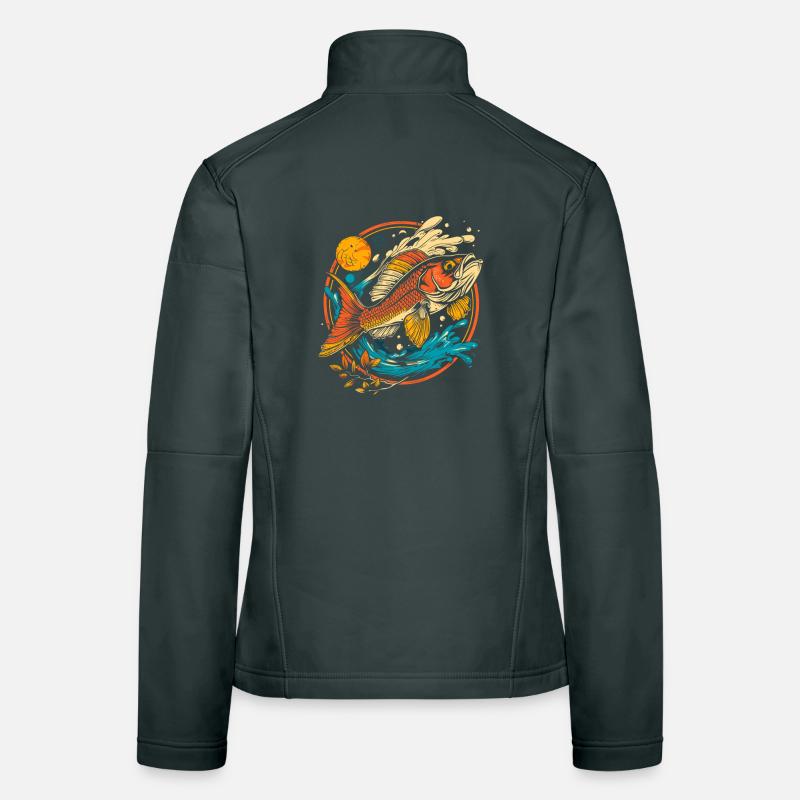 Fisch Illustration Frauen Softshelljacke