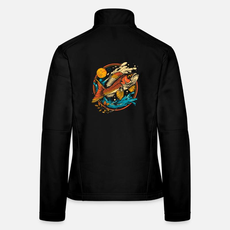 Fish Illustration Women's Softshell Jacket