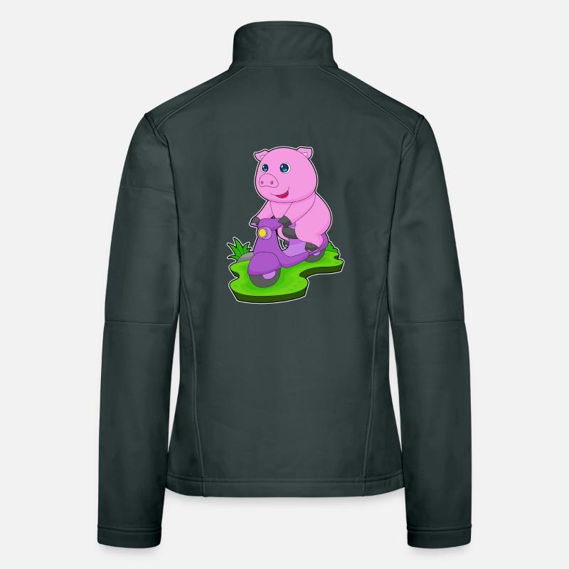 Pig Scooter Women's Softshell Jacket