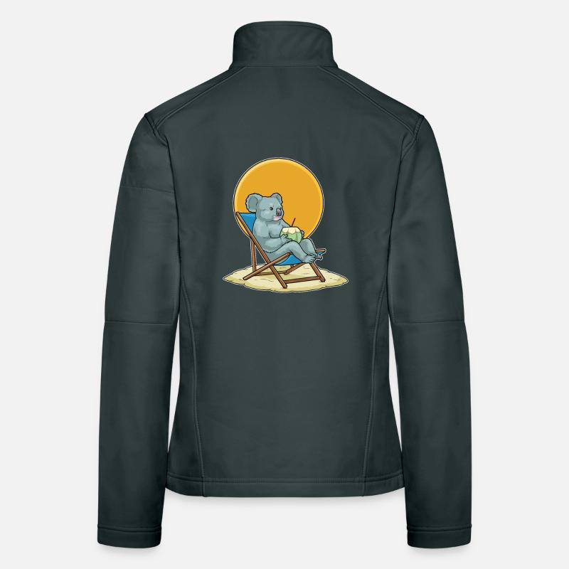 Koala Strand Kokosnuss Sommer Veste en tissu softshell Femme