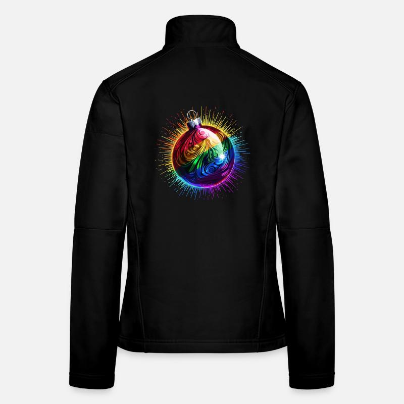 Regenbogen Weihnachtskugel LGBTQ Weihnachten Frauen Softshelljacke