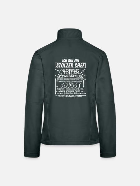 Fier patron drôle cadeau pour le bureau du directeur - Veste en tissu softshell Femme - noir - Dos
