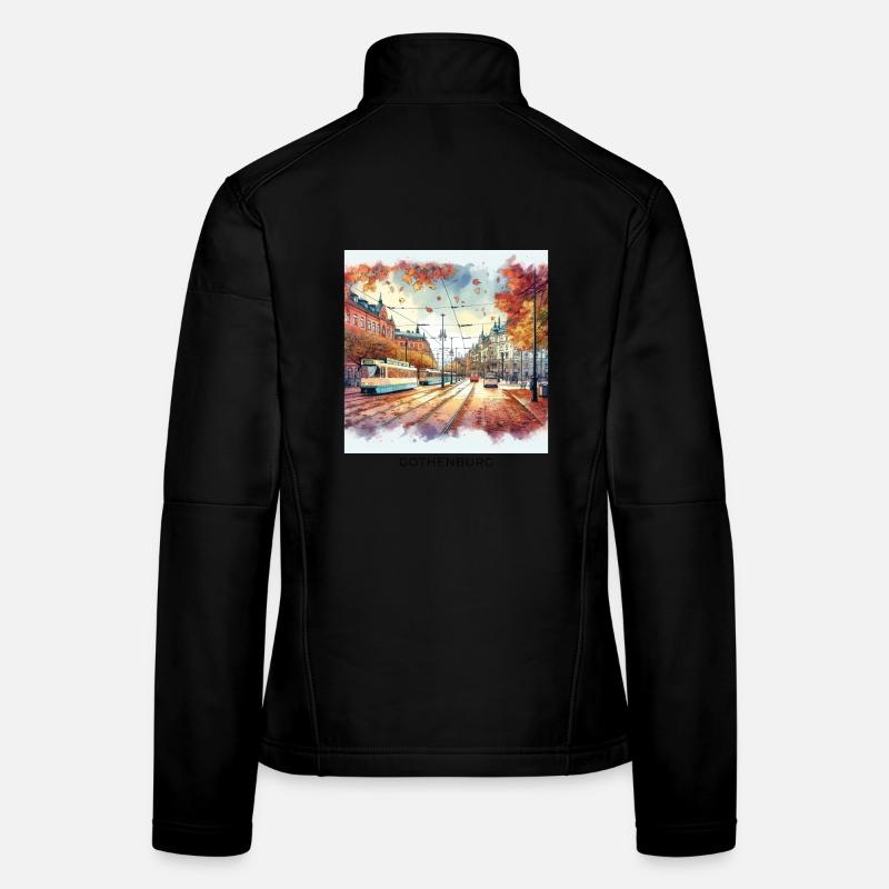 Automne Göteborg Scandinavie Suède Stad Veste en tissu softshell Femme