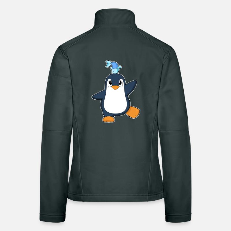 Équilibre des poissons pingouins Veste en tissu softshell Femme