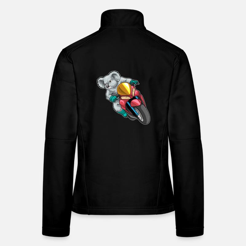 Koala Motorrad - Frauen Softshelljacke - Schwarz