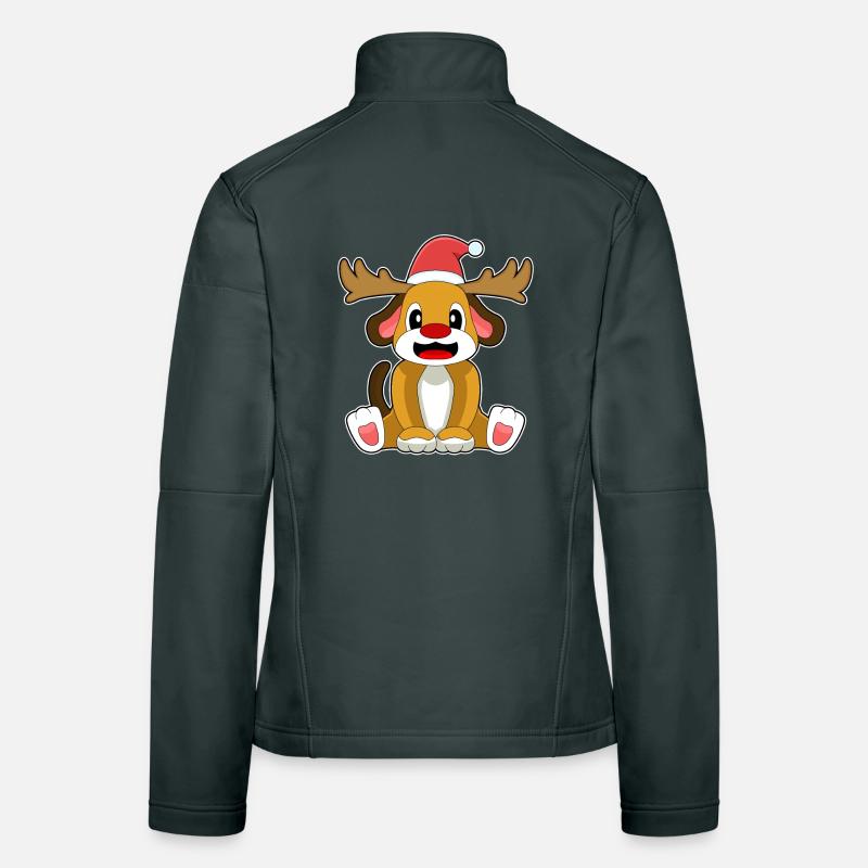 Chien Noël Renne Veste en tissu softshell Femme