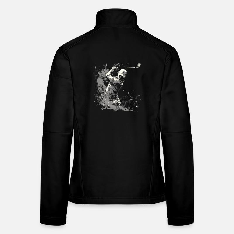 Golfer Drawing Women's Softshell Jacket