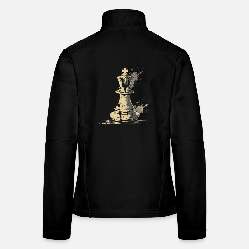 Chess Pieces Graphics Women's Softshell Jacket