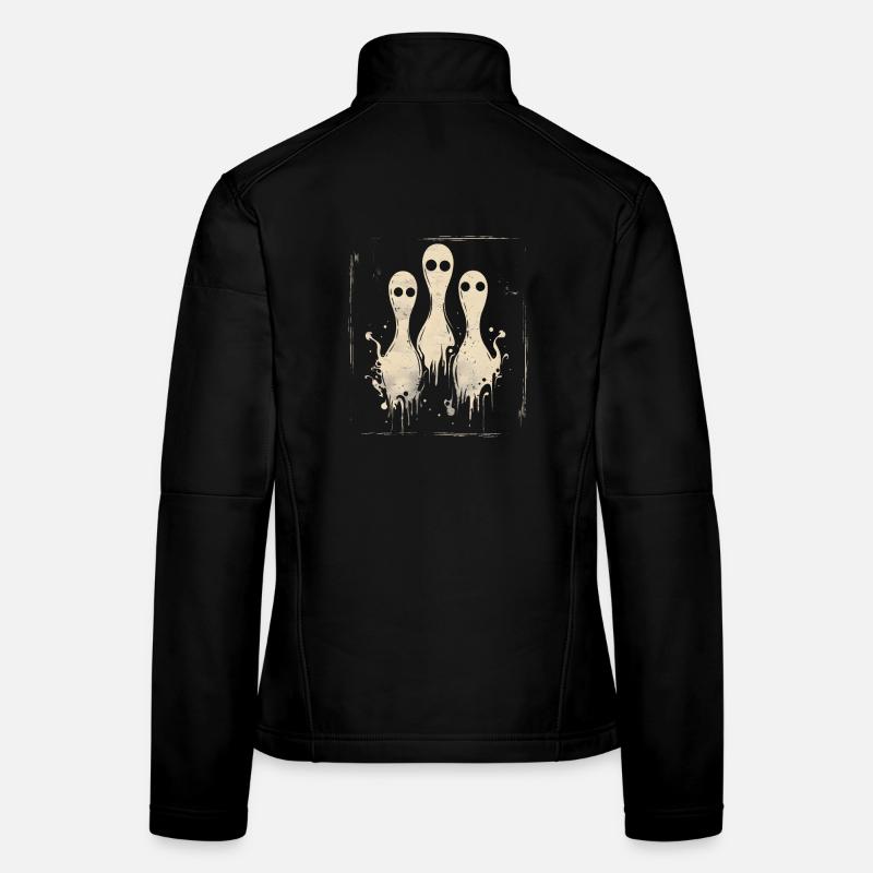 Halloween Bowling Pins Frauen Softshelljacke