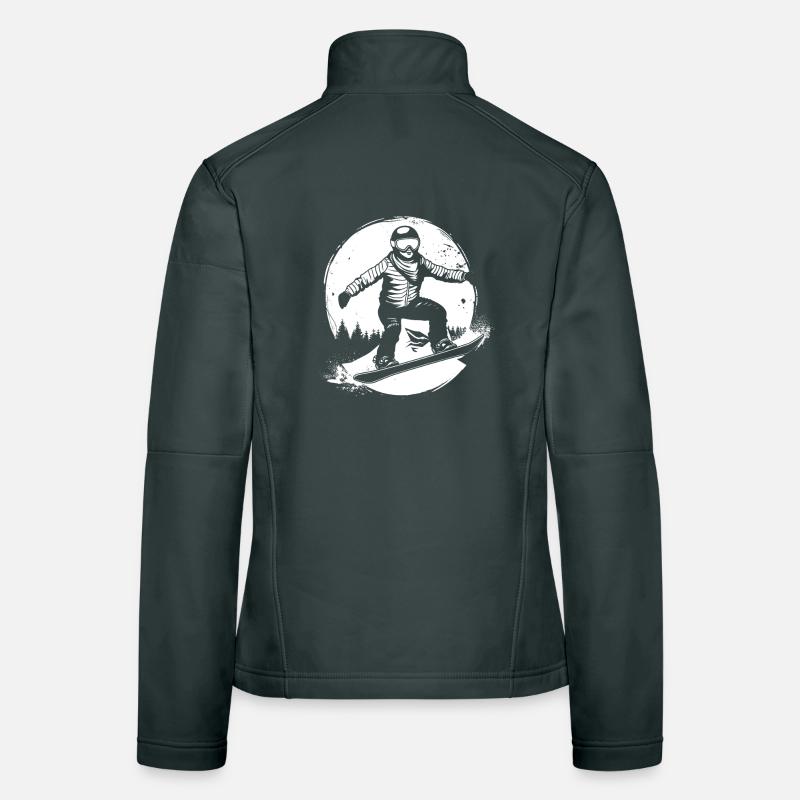 Dessin de snowboarder Veste en tissu softshell Femme
