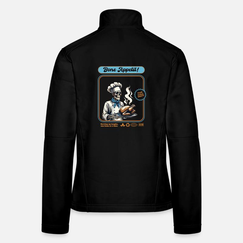 Skeleton Turkey Cook Women's Softshell Jacket